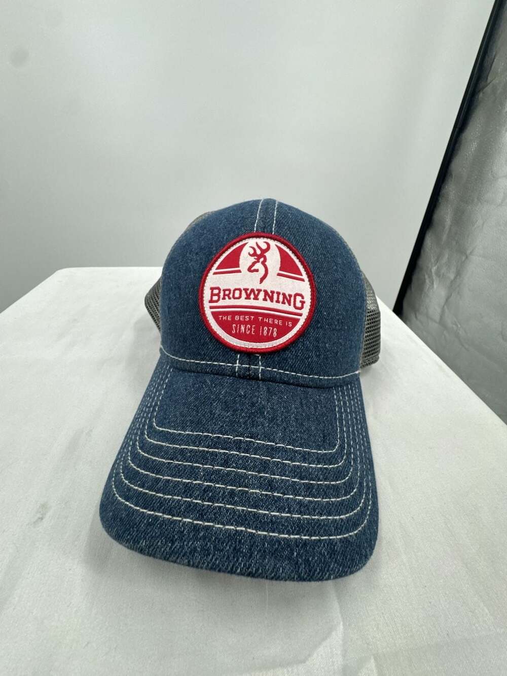 Browning The Best There Is Since 1878 Denim Mesh Trucker Snapback Hat